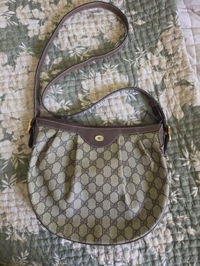 Gucci GG Canvas Crossbody in Brown and Tan